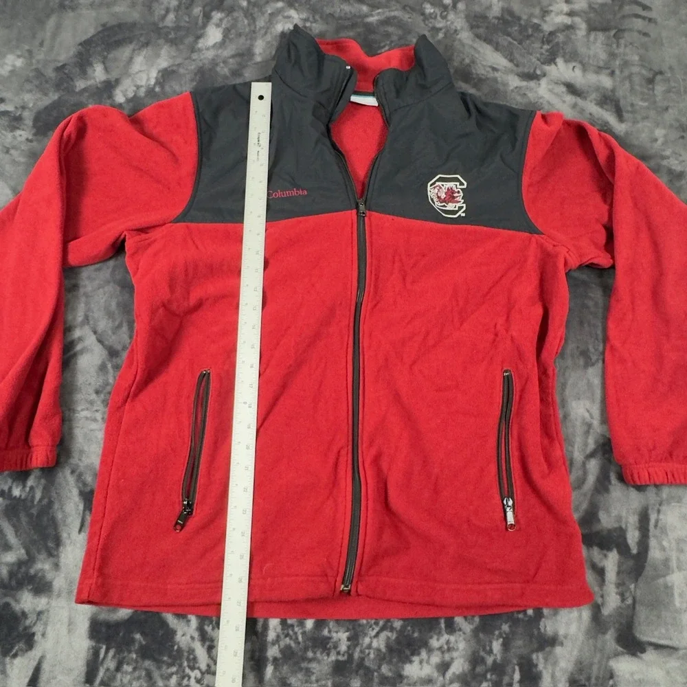 Columbia Fleece Jacket Mens XL Red South Carolina Gamecocks Full Zip 2514